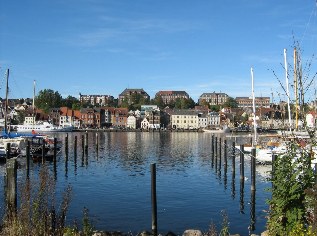 Unterwegs auf dem Ostseek&uuml;sten-Radweg: Ansicht von Flensburg