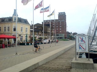 Hafenpromenade in Kappeln, Ostseek&uuml;sten-Radweg