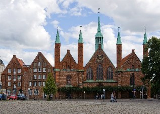 Heiligen-Geist-Hospital in L&uuml;beck, Ostseek&uuml;sten-Radweg