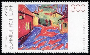 Gutshof in Dangast von Karl Schmidt-Rottluff, Ostseek&uuml;sten-Radweg